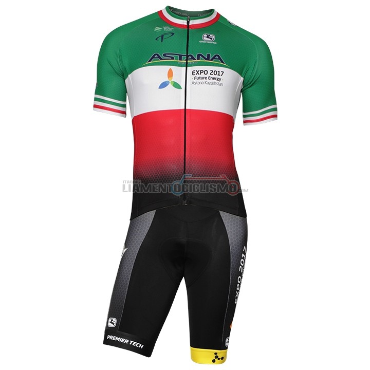 Abbigliamento Ciclismo Astana Campione Italia Manica Corta 2018